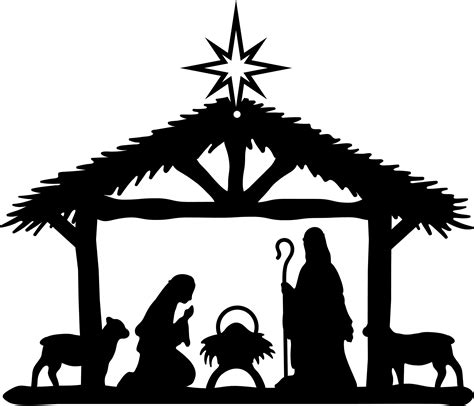 nativity silhouette free|free nativity images to print.